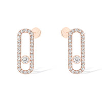 [LOXURA]MOVE UNO STUD DIAMOND PAVED EARRINGS