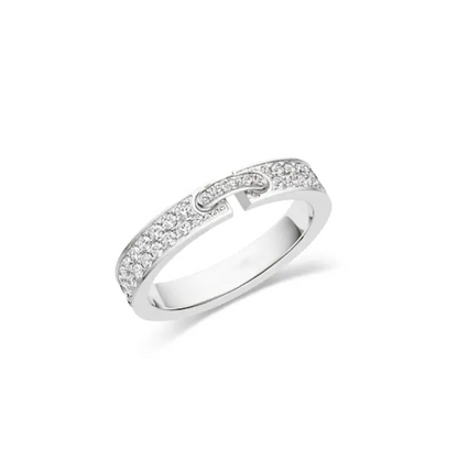 [LOXURA]ALLIANCE LIENS VIDENCE PAVED DIAMOND 4MM RING
