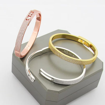 [LOXURA]Move Noa Full Pavé Diamond Bangle Bracelet
