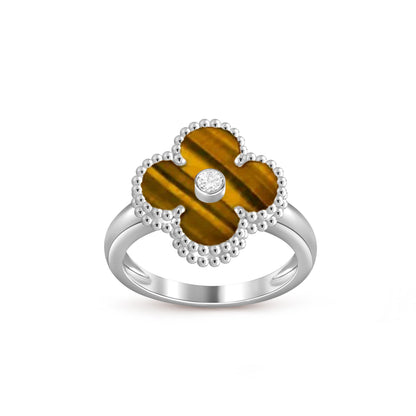 [LOXURA]CLOVER SILVER DIOMND RING COLLECTION