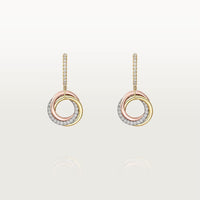 [LOXURA]TRINITY HALF DIAMOND  EARRINGS