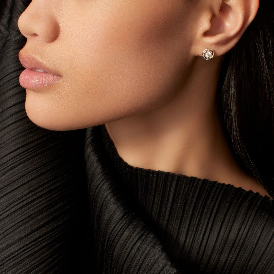[LOXURA]TRINITY STUD DIAMOND EARRINGS