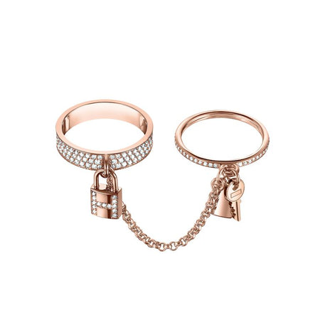 [LOXURA]HM KELLY CLOCHETTE DOUBLE RING IN  WITH DIAMONDS