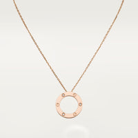 [LOXURA]LOVE NECKLACE 16MM 3 DIAMONDS