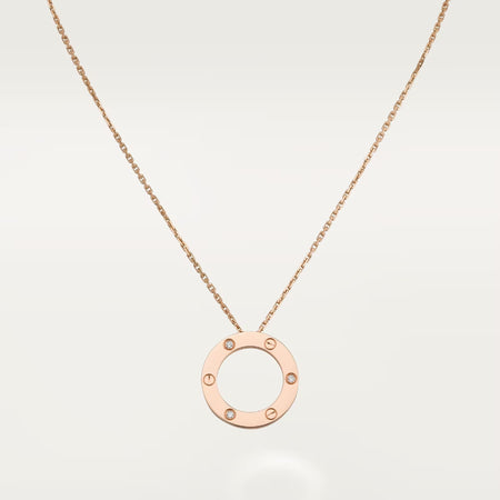[LOXURA]LOVE NECKLACE 16MM 3 DIAMONDS