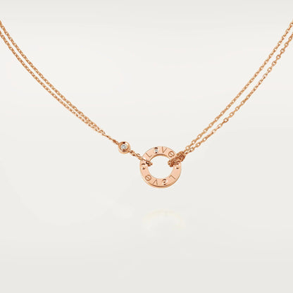 [LOXURA]LOVE NECKLACE 16MM 2 DIAMONDS
