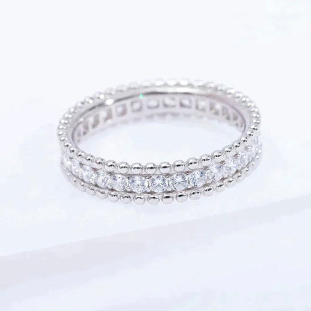 [LOXURA]PERLEE DIAMOND SILVER RING
