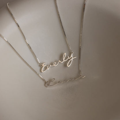 Callie Box Chain Name Necklace