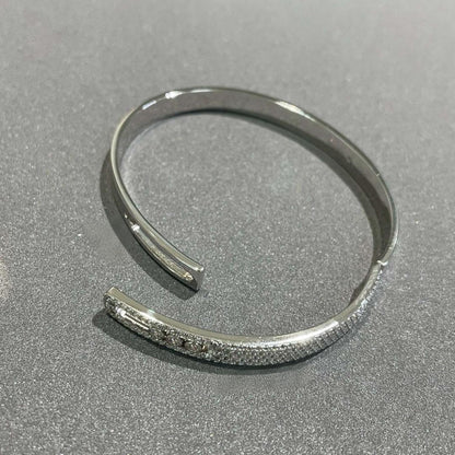 [LOXURA]Move Noa Rose Gold Pavé Diamond Bangle Bracelet