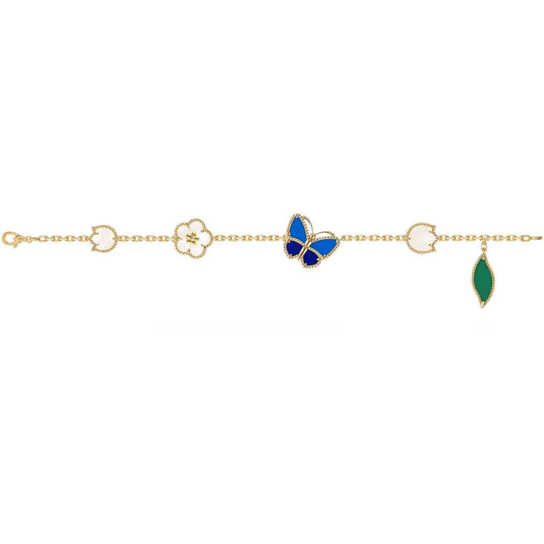 [LOXURA]LUCKY SPRING BUTTERFLY 5 MOTIF BRACELET