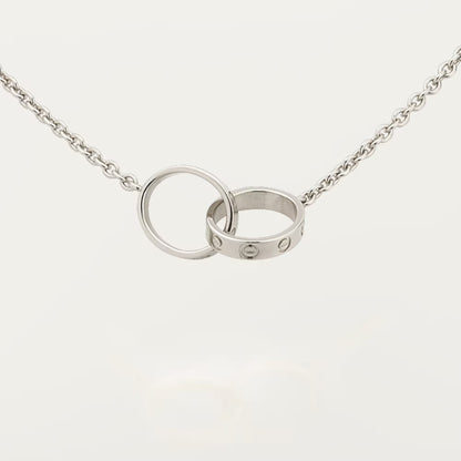 [LOXURA]LOVE DOUBLE RING NECKLACE