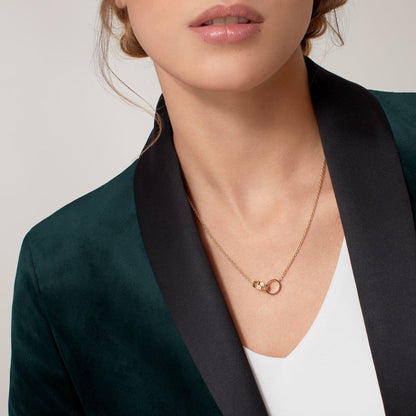 [LOXURA]LOVE DOUBLE RING NECKLACE