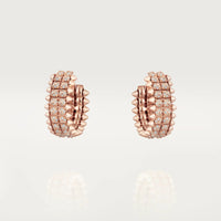 [LOXURA]CLASH 9.2MM FULL DIAMOND DOUBLE ROW EARRINGS