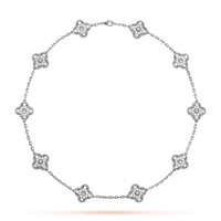 [LOXURA]CLOVER 10 MOTIFS DIAMOND NECKLACE