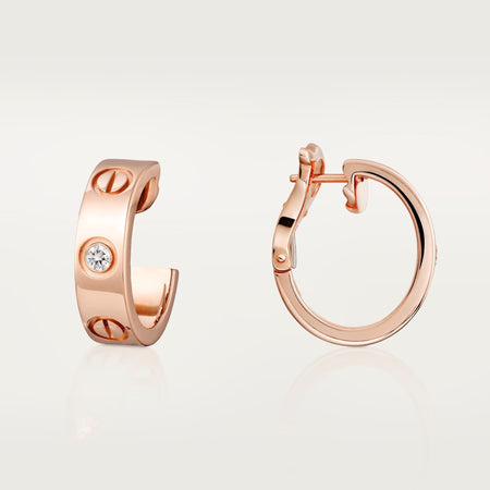 [LOXURA]LOVE EARRINGS 5.7MM 2 DIAMONDS