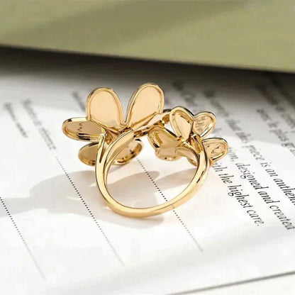 [LOXURA]CLOVER COMOS GOLD DIAMOND RING