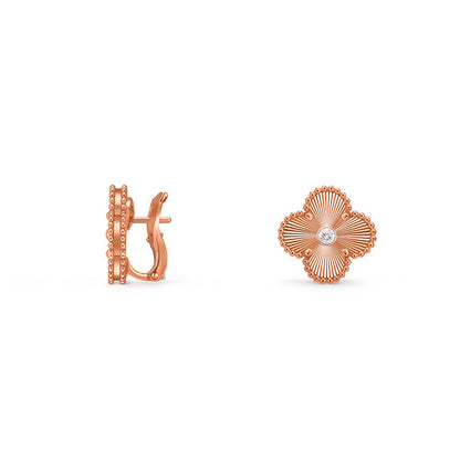 [LOXURA]CLOVER 15MM MOP DIAMOND EARRINGS COLLECTION