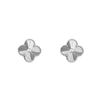 [LOXURA]CLOVER SILVER 15MM EARRINGS COLLECTION