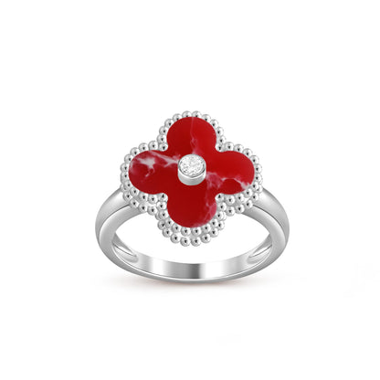 [LOXURA]CLOVER SILVER DIOMND RING COLLECTION