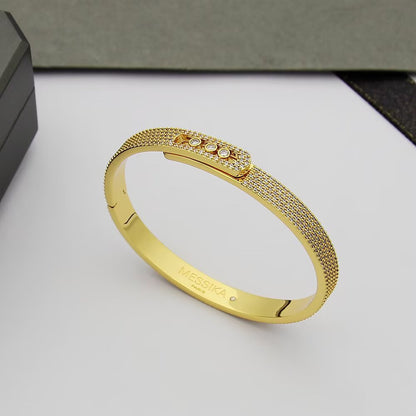 [LOXURA]Move Noa Full Pavé Diamond Bangle Bracelet