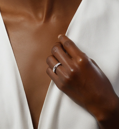 [LOXURA]ALLIANCE LIENS VIDENCE PAVED DIAMOND 4MM RING