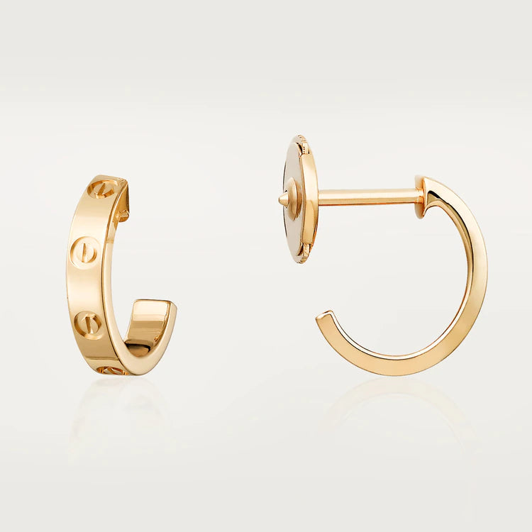 [LOXURA]LOVE EARRINGS 2.65MM PINK GOLD
