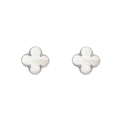 [LOXURA]CLOVER SILVER 15MM EARRINGS COLLECTION