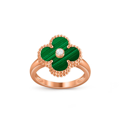 [LOXURA]CLOVER DIAMOND RING ROSE GOLD COLLECTION