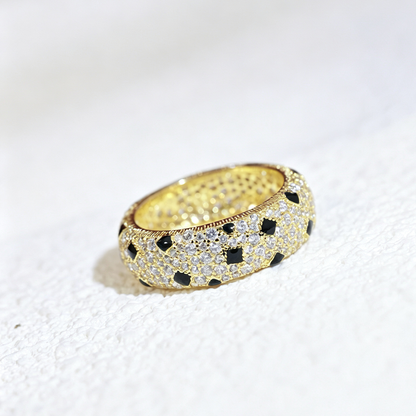 [LOXURA]PANTHERE SPOTTED FULL DIAMOND RING