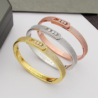 [LOXURA]Move Noa Full Pavé Diamond Bangle Bracelet