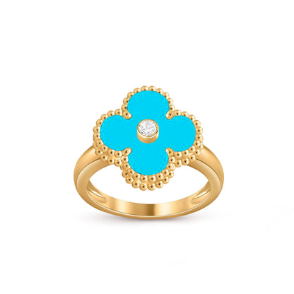 [LOXURA]CLOVER DIAMOND RING GOLD COLLECTION