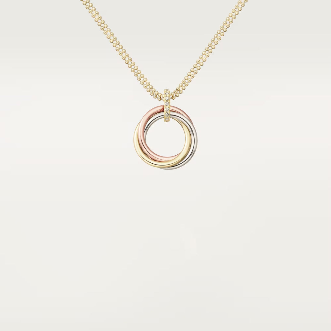 [LOXURA]TRINITY MEDIUM  DIAMONDS NECKLACE