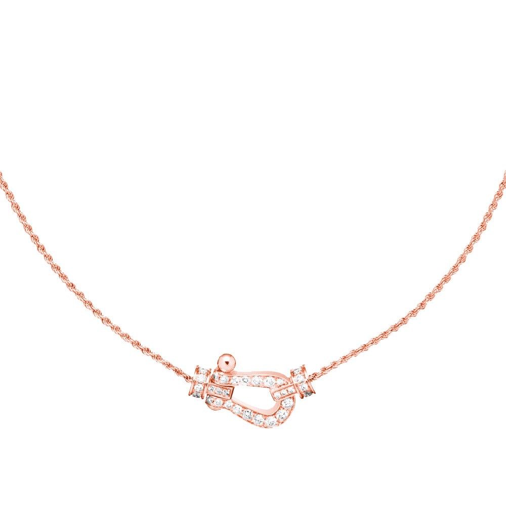 [LOXURA]FORCE 10 PINK GOLD DIAMOND NECKLACE