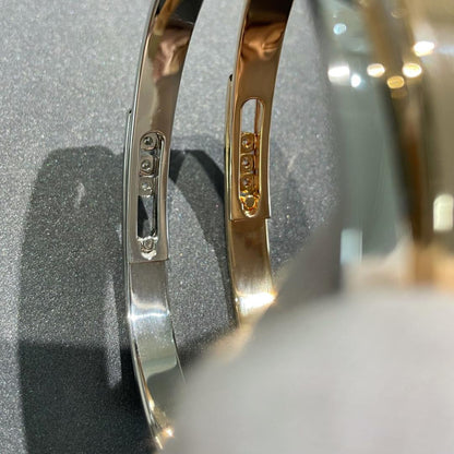 [LOXURA]Move Noa Rose Gold Pavé Diamond Bangle Bracelet