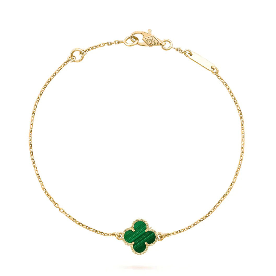 [LOXURA]CLOVER BRACELET MALACHITE 1 MOTIF