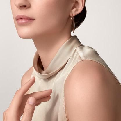 [LOXURA]JUSTE HALF DIAMOND LARGE EARRINGS