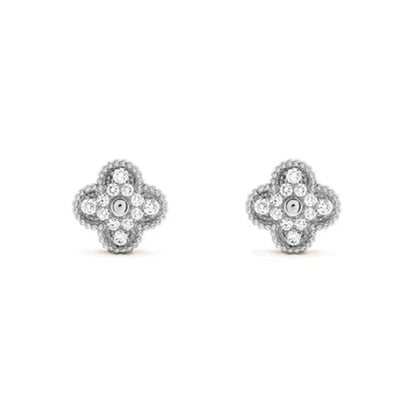 [LOXURA]CLOVER SILVER 15MM EARRINGS COLLECTION
