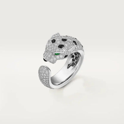 [LOXURA]PANTHERE SPOTTED FULL DIAMOND MEDIUM RING