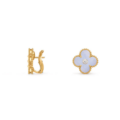 [LOXURA]CLOVER 15MM MOP DIAMOND EARRINGS COLLECTION