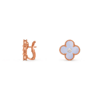 [LOXURA]CLOVER 15MM MOP DIAMOND EARRINGS COLLECTION