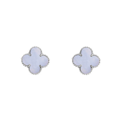 [LOXURA]CLOVER SILVER 15MM EARRINGS COLLECTION