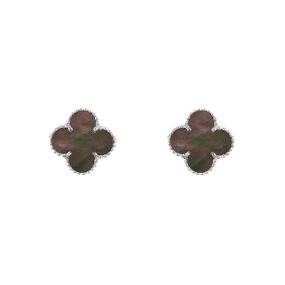 [LOXURA]CLOVER SILVER 15MM EARRINGS COLLECTION
