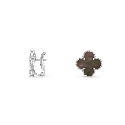[LOXURA]CLOVER SILVER 15MM MOP EARRINGS COLLECTION