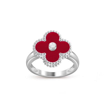 [LOXURA]CLOVER SILVER DIOMND RING COLLECTION