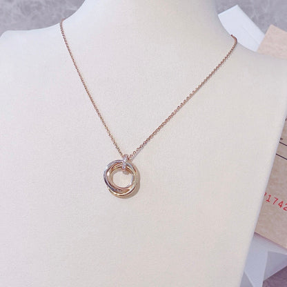 [LOXURA]TRINITY NECKLACE GOLD  DIAMONDS