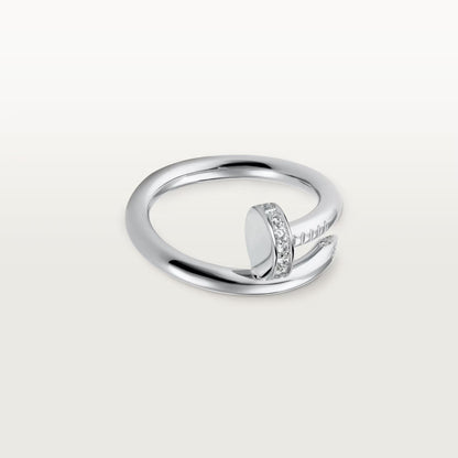 [LOXURA]JUSTE RING 2.6MM HALF DIAMOND