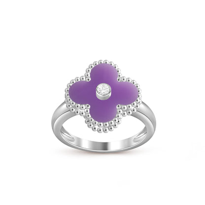 [LOXURA]CLOVER SILVER DIOMND RING COLLECTION