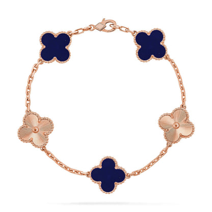 [LOXURA]CLOVER 5 MOTIF LAPIS LAZULI BRACELET COLLECTION