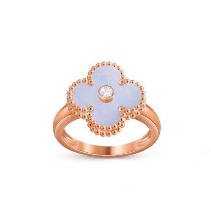 [LOXURA]CLOVER DIAMOND RING ROSE GOLD COLLECTION