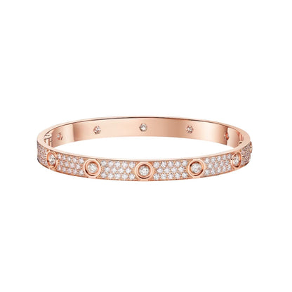 [LOXURA]LOVE BRACELET 6.1MM DIAMOND-PAVED 10 BIG DIAMONDS